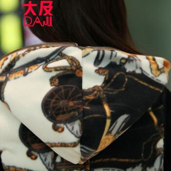 大及服饰 2015春季新品外套上衣 韩版百搭女装防风豹纹两面穿手塞羽绒棉马夹 女 马车红 M