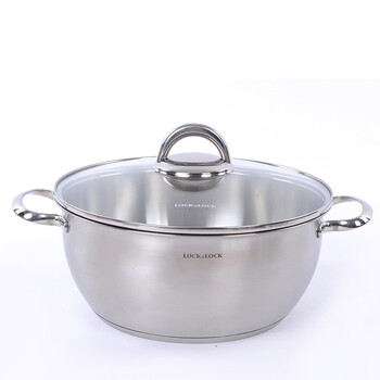 
                                                            乐扣乐扣（locklock） 不锈钢蒸锅304三层复底二层蒸笼电磁炉家用锅具 28cm                