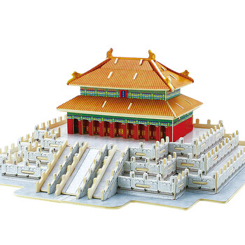 木质模型3d立体拼图经典建筑小屋儿童益智玩具 礼物 北京太和殿jz701