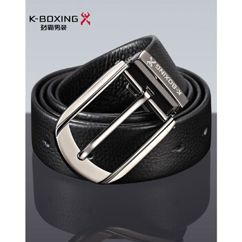 劲霸k-boxing 简约休闲男士腰带 黑色 115