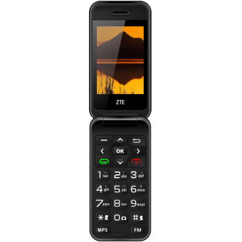 中兴（ZTE）L588 移动/联通2G 翻盖老人手机 黑色