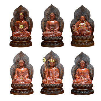 树脂小佛像摆件 地藏王释迦摩尼观世音菩萨阿弥陀佛礼品 六佛一套