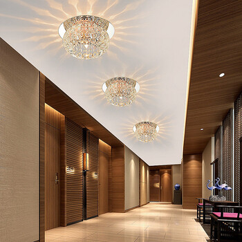 韩鹿 家装节 led过道灯走廊灯 玄关吸顶灯 门厅灯 阳台灯水晶灯 客厅