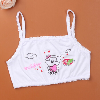 2018新款纯棉少女文胸发育期 儿童小学生吊带小背心内衣女孩胸衣中大