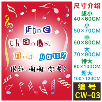 阡陌 幼儿小学校园教室布置墙贴画常用英语单词班级文化学习礼貌用语