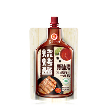 红太阳烧烤酱黑椒味烧烤汁烤肉酱烧烤调料110g*4袋【图片 价格 品牌