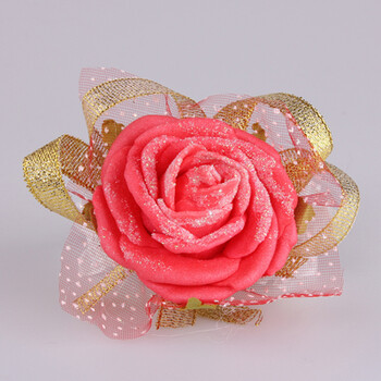 韩式新娘手腕花伴娘姐妹团手腕花玫瑰手花结婚礼庆用品sn1146 红色