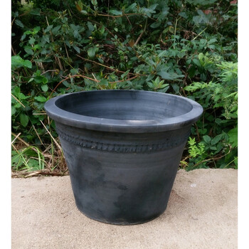 果林轩特大黑陶泥瓦盆花盆阳台地面水果蔬菜盆土烧素烧粗陶植物花盆