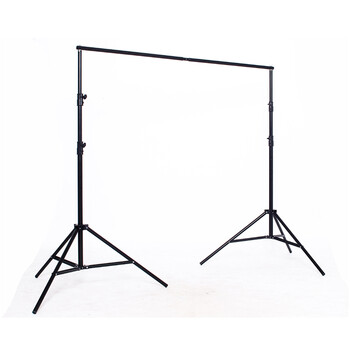 华胜摄影背景架 影棚背景布支架拍照人像照片拍摄架子加粗伸缩 3*3米