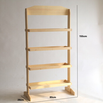 工匠时光实木货架展示架市红酒架促销展架洗发水置物架零食架化妆品