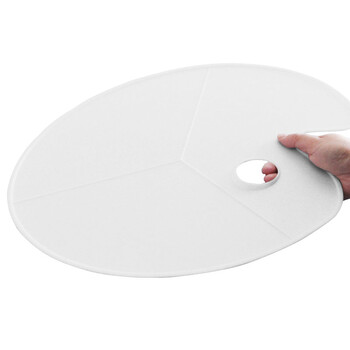 【全网低价】芬尚  大号椭圆形颜料调色板 加厚优质塑料丙烯画水粉画三线调色盘 学生美术绘画用43*30cm