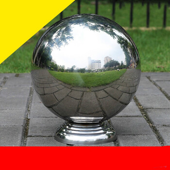 不锈钢圆球带座装饰球大门柱子圆球座管球连座围墙楼梯扶手 150球焊接