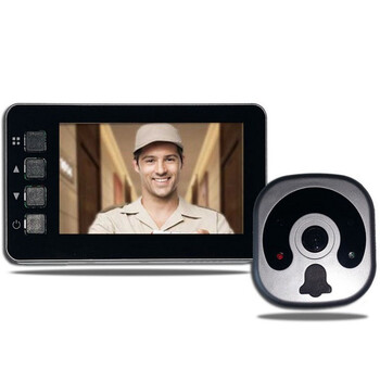家用电子猫眼/门镜拍照录像可视门铃智能高清夜视防盗监控摄像头 黑色
