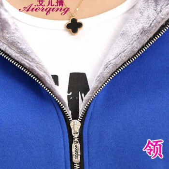 艾儿情2015新款加绒加厚衣服女装学生外套卫衣少女装潮春秋冬装韩版加大码 酒红 M