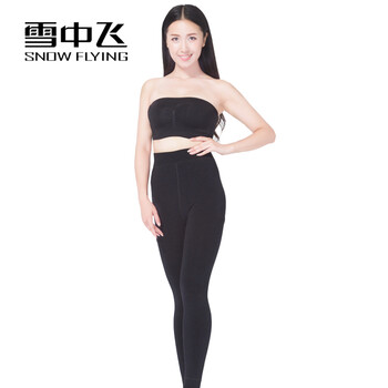 雪中飞 超柔黄金甲加绒打底裤 女秋冬保暖一体裤 凤彩虎纹超柔 均码