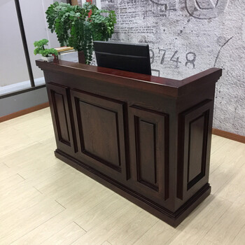 新款欧式收银台复古理发店吧台服装店收银台柜台美容院前台接待台sn