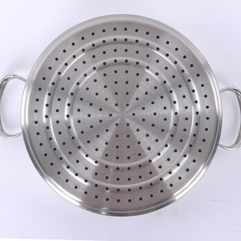 
                                                            乐扣乐扣（locklock） 不锈钢蒸锅304三层复底二层蒸笼电磁炉家用锅具 28cm                