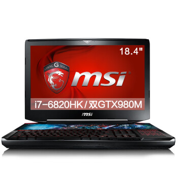 msi 微星 GT80S 6QE-050CN 18.4英寸游戏本（i7-6820HK、32GB、256GB SSD+1TB HDD、双GTX 980M）