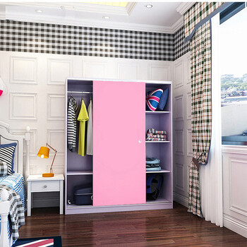 菲莱雅 衣柜 木推拉门衣柜衣橱大衣柜加大款宜家风格1.