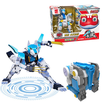 百逸(baiyi)快乐酷宝3玩具赤焰蛙宝酷跑ar卡派对战小宝蛙王变形机器人