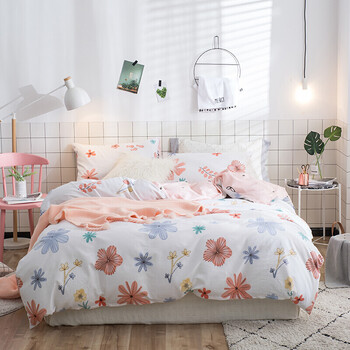 胜盈 全棉四件套学生三件套纯棉床上用品套件床单被套床品套件 醉花语