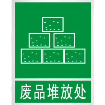 廢品堆放處標識牌 環保安全標誌牌 環保標識牌 提示警示標 鋁板