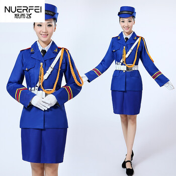特警军官升旗手服装班仪仗队军装礼服舞台演出服女乐队军鼓海军制服套