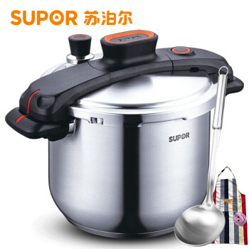 
                                        苏泊尔（SUPOR） 7.6L巧易旋高压锅304不锈钢压力锅 电磁炉燃气可用YW22M2                