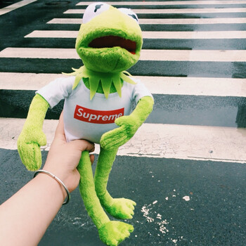 supreme青蛙公仔芝麻街科密特青蛙kermit 科米蛙吴亦凡同款 科密特