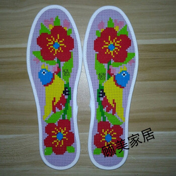印花十字绣针孔鞋垫棉布满绣手工结婚半成品 351小鸟 36