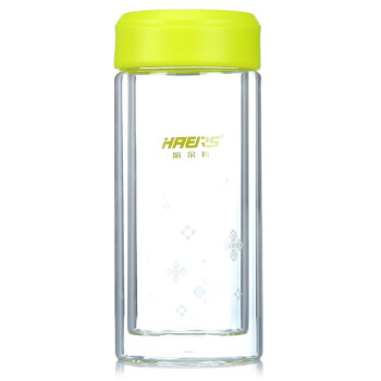 哈尔斯（HAERS） 套装水杯 青彩240ml+550ml双层耐热玻璃+健康PC水杯组合户外办公系列套装 HTZ-054