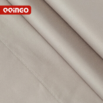 
                                        亲亲购（QQINGO）床品florence系列纯棉60支贡缎纯色加厚枕套白色灰色米色 1对 闲情咖                
