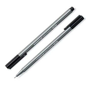 施德楼（STAEDTLER）针管笔勾线笔 0.3mm纤维头水性墨水可洗直液签字笔 美术绘图描线速干笔 黑色10支334-9