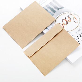 古典复古空白西式牛皮纸信封 简约文艺怀旧邀请函收纳小信封文具 一个