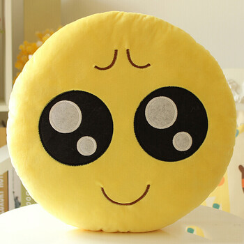家纺趣味qq表情包靠垫公仔 搞怪qq表情抱枕头毛绒玩具 女生日礼物暖手