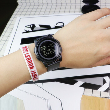 时刻美 skmei 手表男士运动休闲超薄夜光学生电子腕表 1206黑色