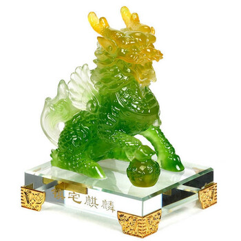 麒麟摆件麒麟一对家居装饰礼品公司家居工艺品 小号绿色麒麟(母)