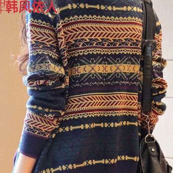 韩风依人 2015秋款女装百搭显瘦开衫针织衫女V7 图片色  均码