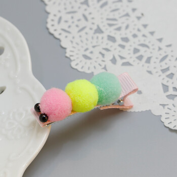 儿童发饰宝宝发夹发夹蝴蝶结女儿童卡头饰品 彩色毛毛虫1