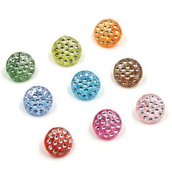 
                                        迈利达彩色亚克力暗眼钮扣 童装衬衫扣子  手工纽扣 粉红9粒 13mm                