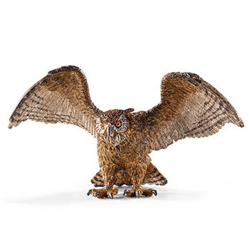 全新仿真动物孔雀秃鹫穿山甲蝙蝠刺猬企鹅玩具礼物 猫头鹰