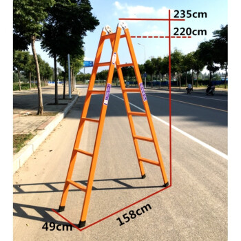 梯子家用摺疊人字梯厚鋼管梯2米鐵梯子工程伸縮梯4米閣樓梯 特厚版2.