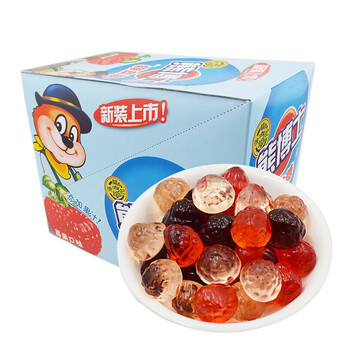 徐福记 熊博士橡皮糖qq软糖 儿童糖果零食 莓果味60g*10包