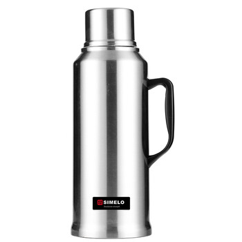 SIMELO全钢保温壶热水瓶玻璃内胆暖壶热水壶学生宿舍保温瓶开水瓶2L本色 SIMELO全钢保温壶热水瓶玻璃内胆暖壶热水壶学生宿舍保温瓶开水瓶2L本色