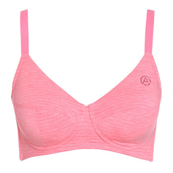 爱慕运动动力花纱4/4全罩杯薄无钢托大罩杯高强度文胸as112631 粉色 d