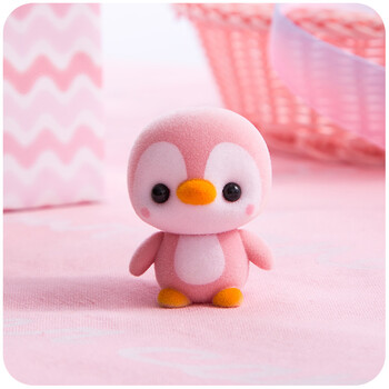 摆件卡通迷你玩具可爱少女心寝室装饰小饰品摆设仙女宿舍小物 粉企鹅