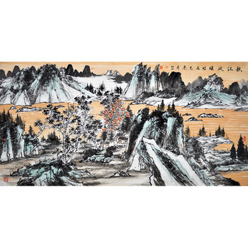 清华美院高研班画家鸿稷《秋江风暖》06拍卖已结束当代花鸟画画家杜