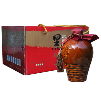 耘林黑杜酒 无锡黄酒 黑色醇香八年陈 特型半干黄酒坛装 500ml*6坛线