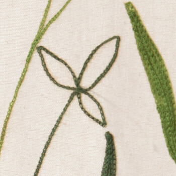 香芋谷色 可爱卡通田园布艺半帘 美式乡村帘子 日式绣花卧室布门帘 清塘和风 茉莉细语绿花 85宽x90高+门帘杆