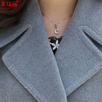 莱瑞丽 2015秋季新品修身毛呢大衣外套 女 3156 浅灰色 S